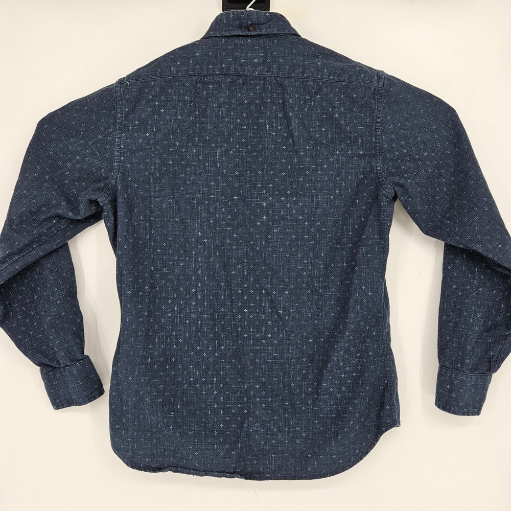 Taylor Stitch The Jack Indigo Shirt Mens 38 Small Blue Cross Stitch Button Down - Picture 3 of 9